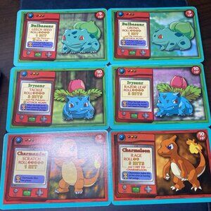 Vintage Pokémon Action Flipz Card Lot – Bulbasaur Ivysaur Charmander (6)